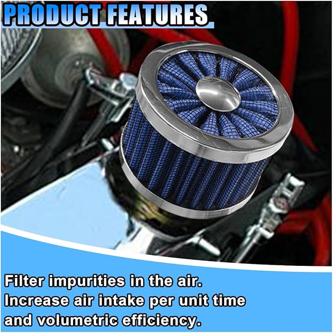 23mm Car Air Filter, 0.9'' High Flow Vent Valve Cover, Breather Filter - Image 3