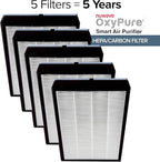 Nuwave OxyPure 5-Pack Genuine Replacement HEPA/Carbon Combo Filters, Removes - Image 4