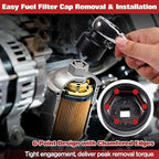 7-Piece Oil Filter Socket Set, 3/8" Drive Low Profile Oil Filter Cap Wrench - Image 3