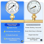 MEANLIN MEASURE 0~30Psi Dry Low Pressure Gauge Stainless Steel 1/8" NPT 2" FACE - Image 5