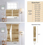 Light Brown Wood Grain Living Room Curtains 84 Inch Length, Window Curtains Tab - Image 8