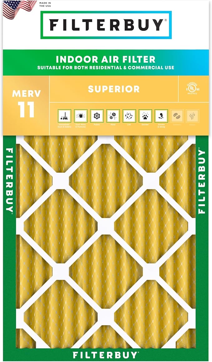 Filterbuy 16x24x2 Air Filter MERV 11 Superior Pet & Allergy Defense, by Filterbuy