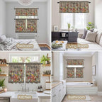 Spring Flowers Kitchen Curtains Set 3 Piece - Image 4