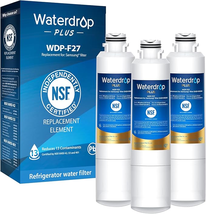 Waterdrop Plus DA29-00020B NSF 401&53&42 Certified Refrigerator Water Filter by Waterdrop