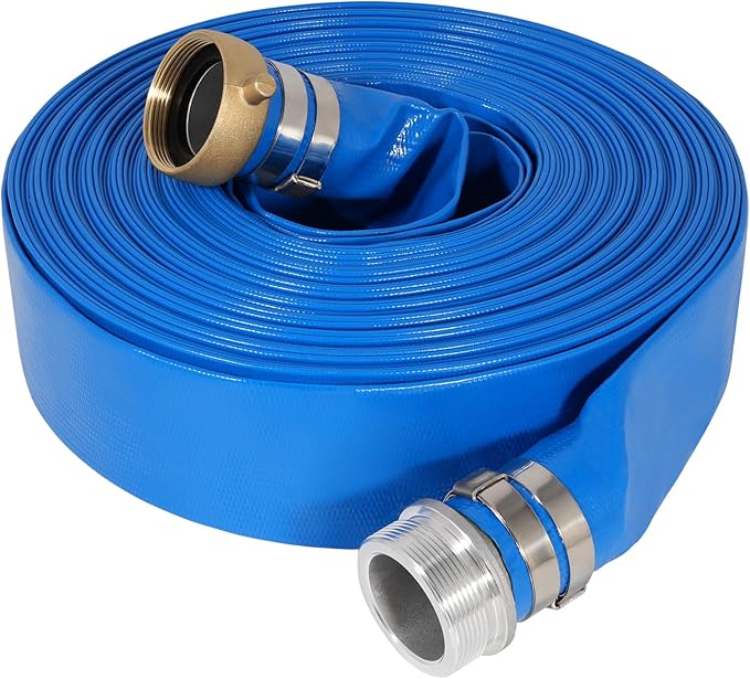 3" x 50 ft Backwash Hose for Swimming Pools, Heavy Duty PVC Lay Flat Water by Picatu