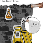Kids Construction Excavator Window Curtains - Image 6
