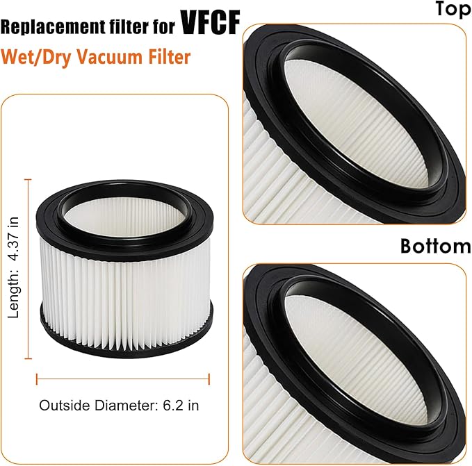 Universal VFCF Replacement Washable Filter fits Vacmaster 4 Gallon VFB511B 0201 - Image 2