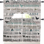 Farmhouse Swag Kitchen Curtains Valance and Tier Set, Rod Pocket Short Curtain by Unknown