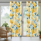 Lemon Outdoor Curtains for Patio Lemon Leaves Summer Plants Begin Waterproof - Image 6