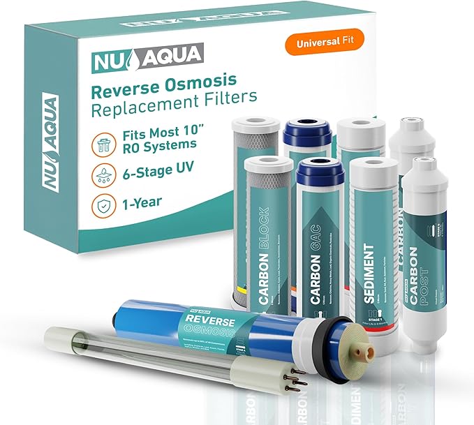 NU Aqua Reverse Osmosis Water Filter System Replacement Set by NUAqua