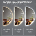 LED Bathroom Mirror with LED Lights, Wall Mounted Bathroom Mirror with Demister - Image 3
