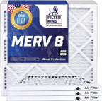 Filter King 29.5x35.5x2 Air Filter | 4-PACK | MERV 8 HVAC Pleated A/C Furnace by FilterKing