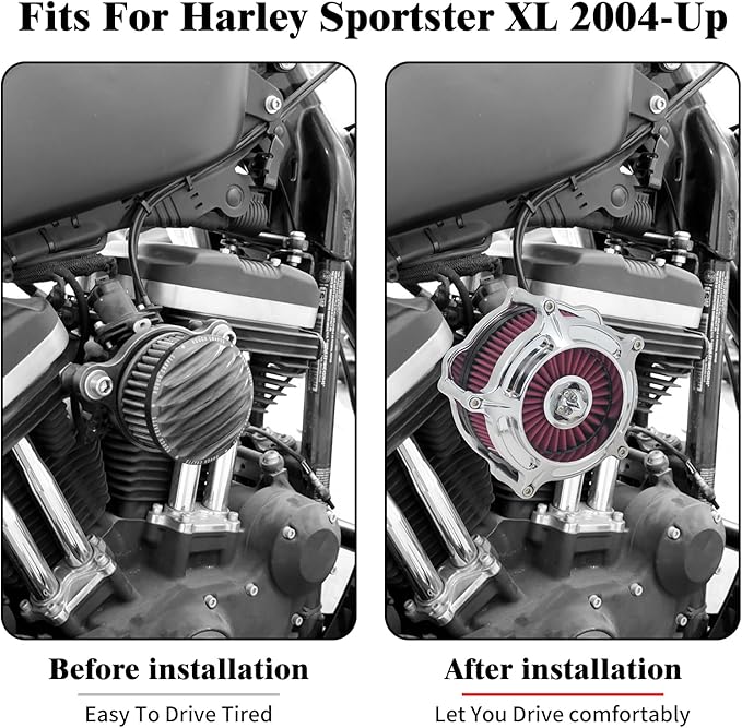 HDBUBALUS Motorcycle CNC Spike Air Cleaner Air Filter Intake System Filter - Image 3