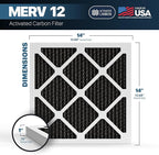 BNX TruFilter 14x14x1 MERV 12 Odor Defense AC Furnace Air Filter - Image 2