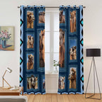 2 Panel Kitchen Cafe Curtains, Desert Camels Sunlight Filtering Nature Air - Image 2