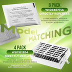 Funmit W10311524 Air Filter & W10346771A Freshflow Produce Preserver Replacement - Image 3