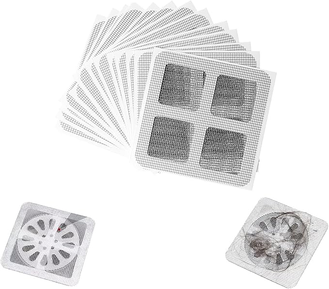 Disposable Floor Drain Sticker, Hair Drain Catcher, Shower Drain Square Mesh by YCSSSD