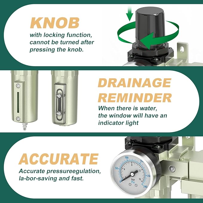 3 Stage Heavy Duty Industrial Grade 1/2" NPT Air Drying System - Image 3