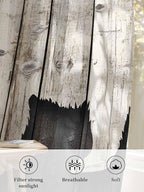 Sheer Curtains 96 Inches Long, Vintage White Brown Bear Semi Sheer Curtains - Image 6