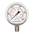MEASUREMAN 2-1/2" dial, Glycerin Filled Hydraulics Pressure Gauge Stainless by MEASUREMAN