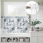 Kitchen Curtains Tiers and Valance Set of 3, Texas Star Country Light Filtering - Image 8