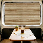 Light Brown Wood Grain Magnetic Double Layer Car Window Shades, Side Window - Image 9