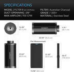 AC Infinity Air Carbon Filter XL 8", - Image 6