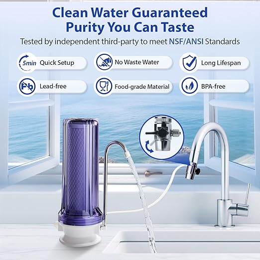 iSpring CKC1C-NC Countertop Water Filter, Drinking Water Filtration System - Image 4