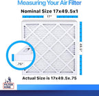 Filter King 17x49.5x1 Air Filter | 4-PACK | MERV 8 HVAC Pleated A/C Furnace - Image 2