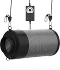 Air Carbon Filter with Built-in Fan, 4 Inch, Australian Virgin Charcoal by HYDROWE