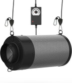 Air Carbon Filter with Built-in Fan, 4 Inch, Australian Virgin Charcoal by HYDROWE