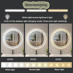 Round Bathroom Mirror with LED Lights and Demister，Round LED Bathroom Mirror - Image 3
