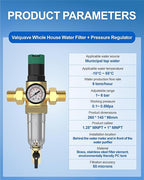 Spin Down Sediment Filter with Water Pressure Regulator, 2 in 1 Whole House - Image 8