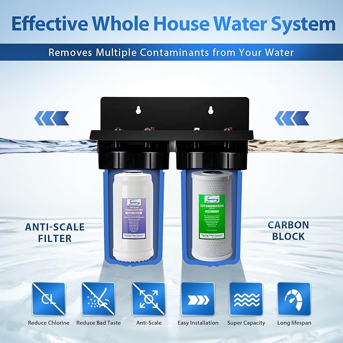 iSpring WGB21B-DS 2-Stage Whole House Water Filtration System, - Image 2