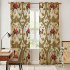 2 Panel Kitchen Cafe Curtains, Window Decor Tier Curtains - Image 4