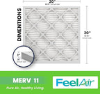 20x20x1 Air Filter – 6 Pack, MERV 11 Pleated HVAC & Furnace Filter, - Image 2