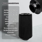 RYANSTAR 76mm 3" High Flow Round Tapered Cone Cool Air Filter Cleaner - Image 6