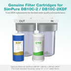 SimPure Whole House Water Filter Cartridges 5 Micron 10" x 4.5" CTO+GAC/KDF - Image 6