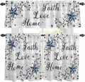 Kitchen Curtains Tiers and Valance Set of 3, Farmhouse Light Filtering Window by Anzona