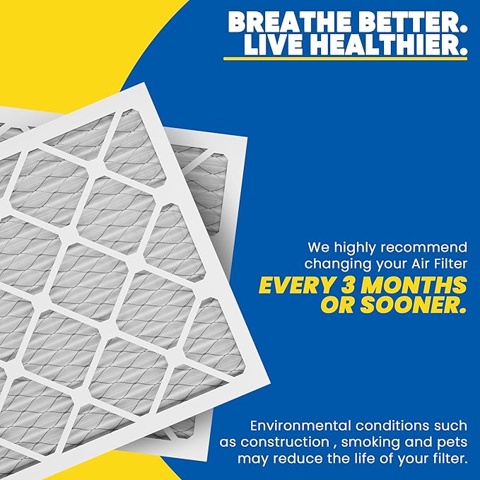 Maycold MERV 8 12x12x1 Furnace Air Filters, Pleated HVAC AC Filters – Actual - Image 6