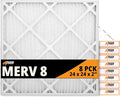 Tiger Tough 24x24x2 Air Filter MERV 8 MPR 600-800, High-Performance Pleated by TIGERTOUGHPRODUCTS