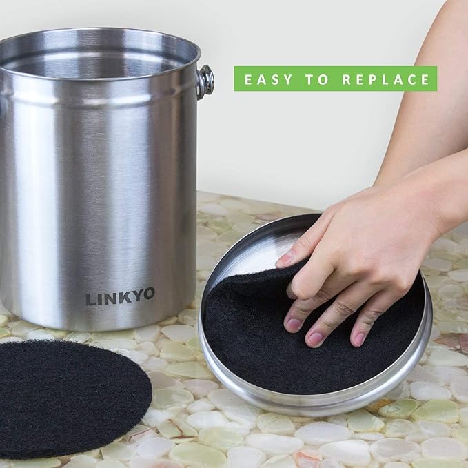 Compost Bin Filters, 12 Pieces Compost Pail Replacement Filters, 6 Round and 6 - Image 4
