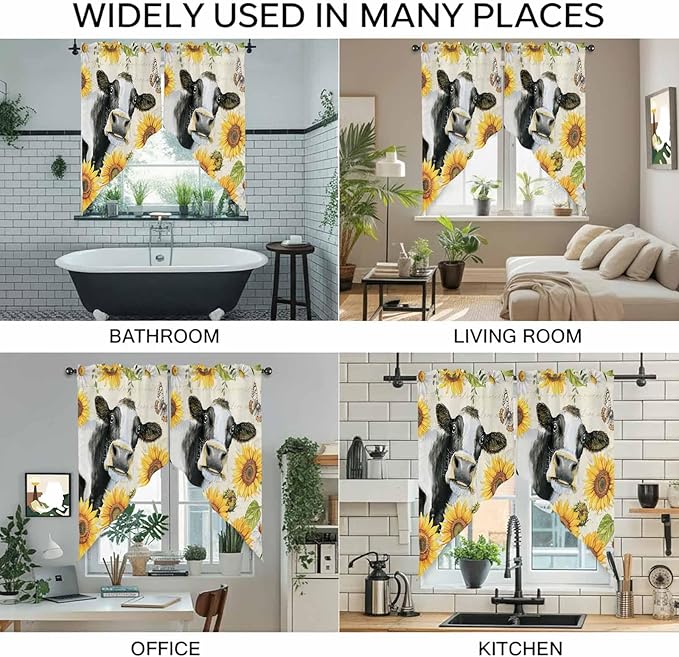 Yellow Sunflowers Swag Valances - Image 9