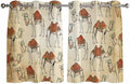 2 Panel Kitchen Cafe Curtains, Desert Sand Camel Sunlight Filtering Nature Air by Hokiten
