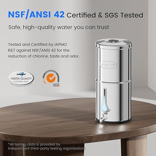 Purewell Fluoride-Free 8-Stage Gravity Water Filter System - Image 2