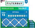 Filterbuy 14x14x1 Air Filter MERV 13 Optimal Smoke & Allergy Defense, by Filterbuy