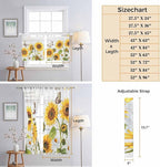 Yellow Sunflowers Bedroom Curtains 72 Inch Length, Window Curtains Tab Top - Image 8