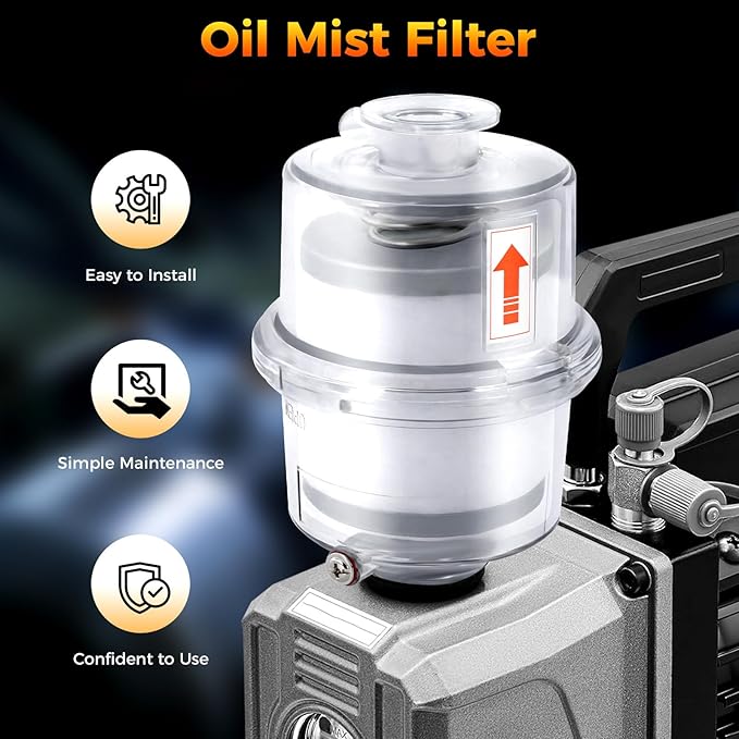 KF25 Oil Mist Filter for Vacuum Pump, 95% Filtration Efficiency PC Fume - Image 5