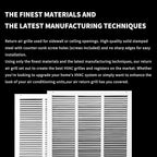 18x18 Air Return Grille, Air Return Vent Cover, Flat Vent Cover, Rejillas De - Image 5