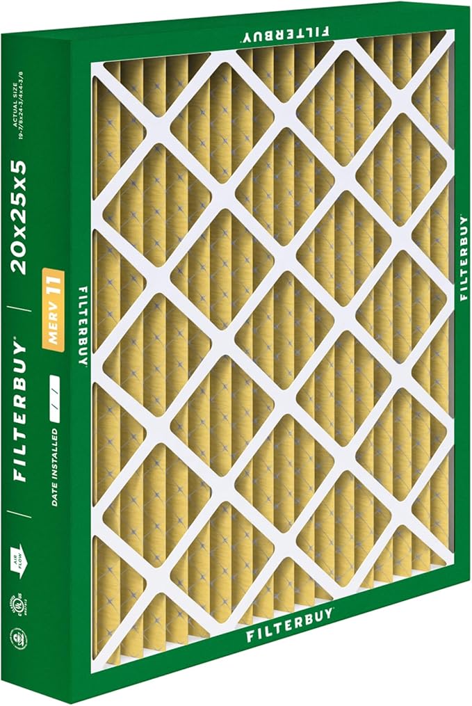 Filterbuy 20x25x5 Air Filter MERV 11 Superior Pet & Allergy Defense, Pleated - Image 9